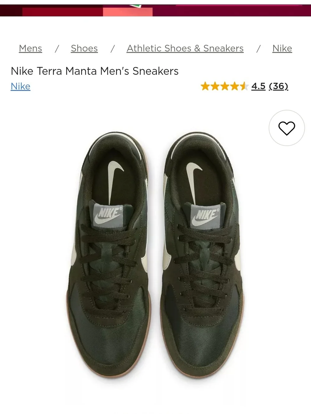 Nike Men’s Dark Green Suede Low-Top Sneakers